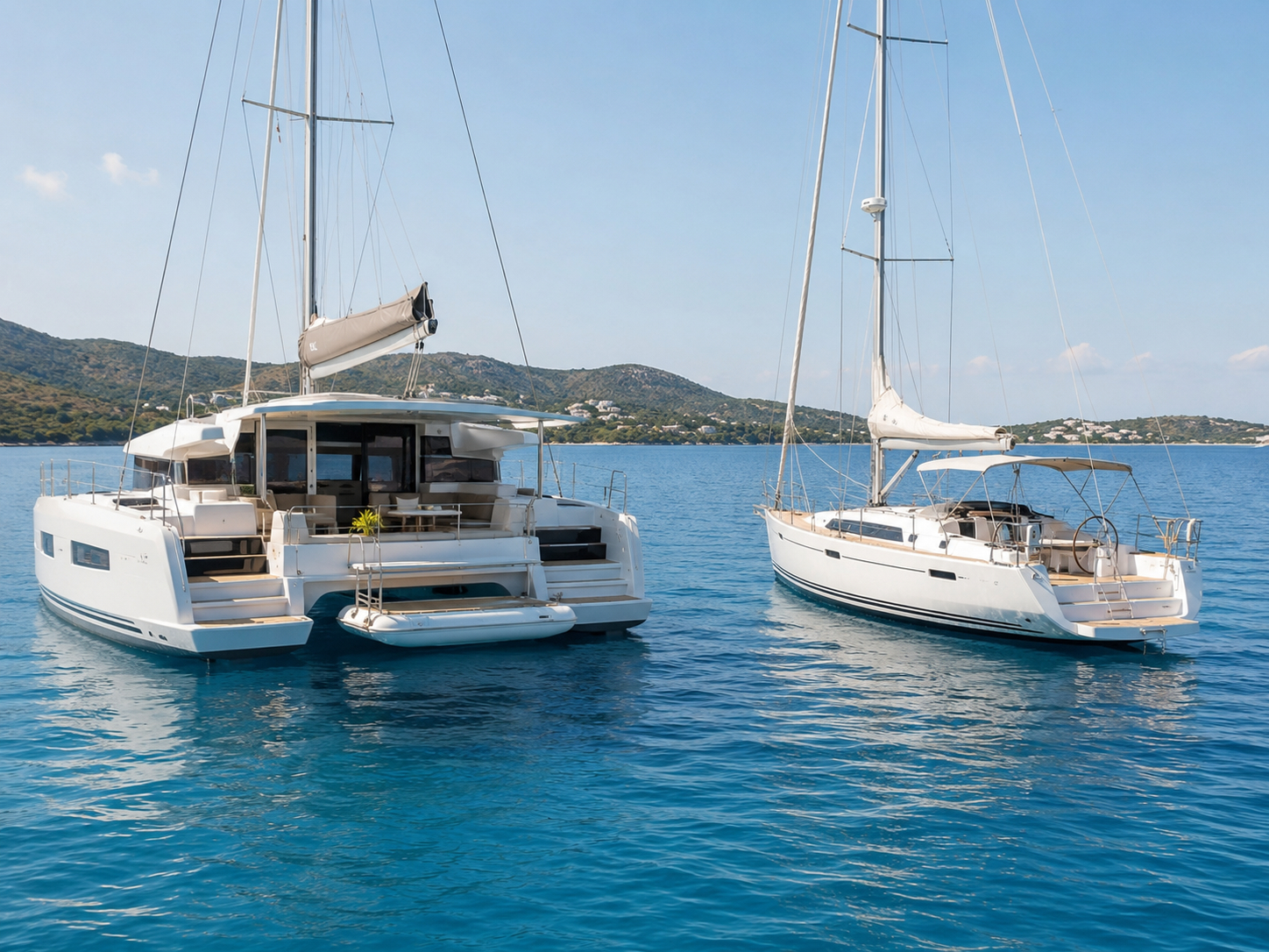 Which type of boat should you take on your next sailing vacation: a sailing yacht or a catamaran?